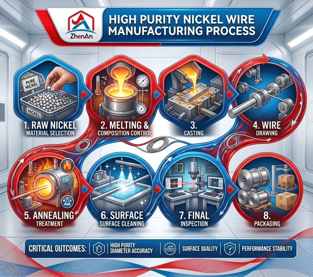 High Purity Nickel Wire Manufacturing Process High Purity Nickel Wire Manufacturing Process