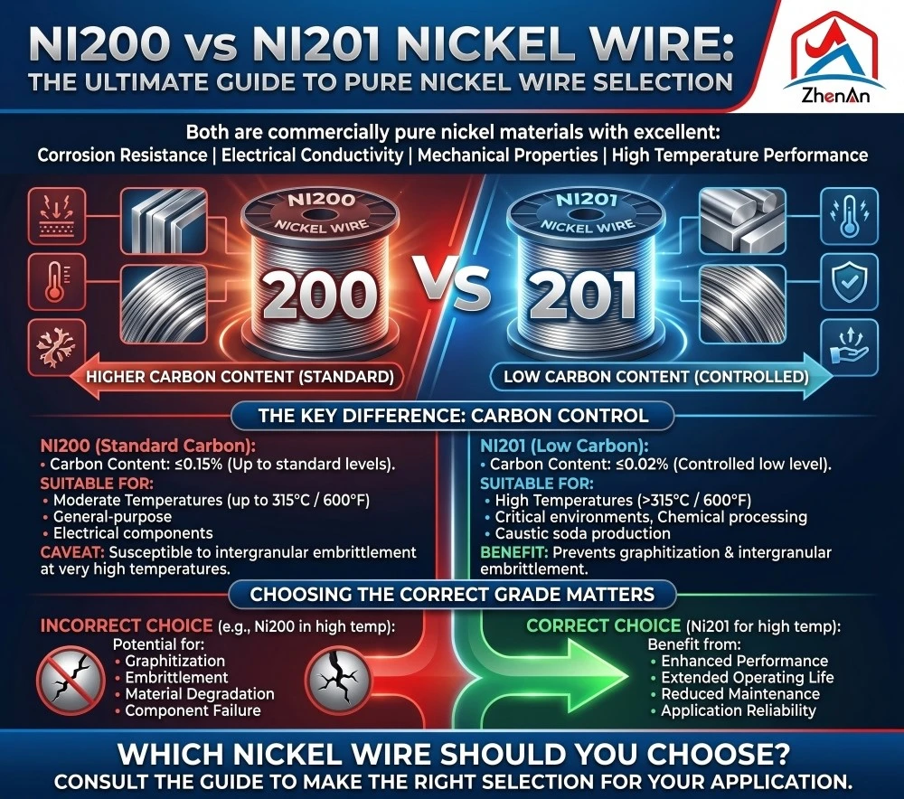 Ni200 Vs Ni201 Nickel Wire Which Pure Nickel Wire Should You Choose Ni200 Vs Ni201 Nickel Wire Which Pure Nickel Wire Should You Choose