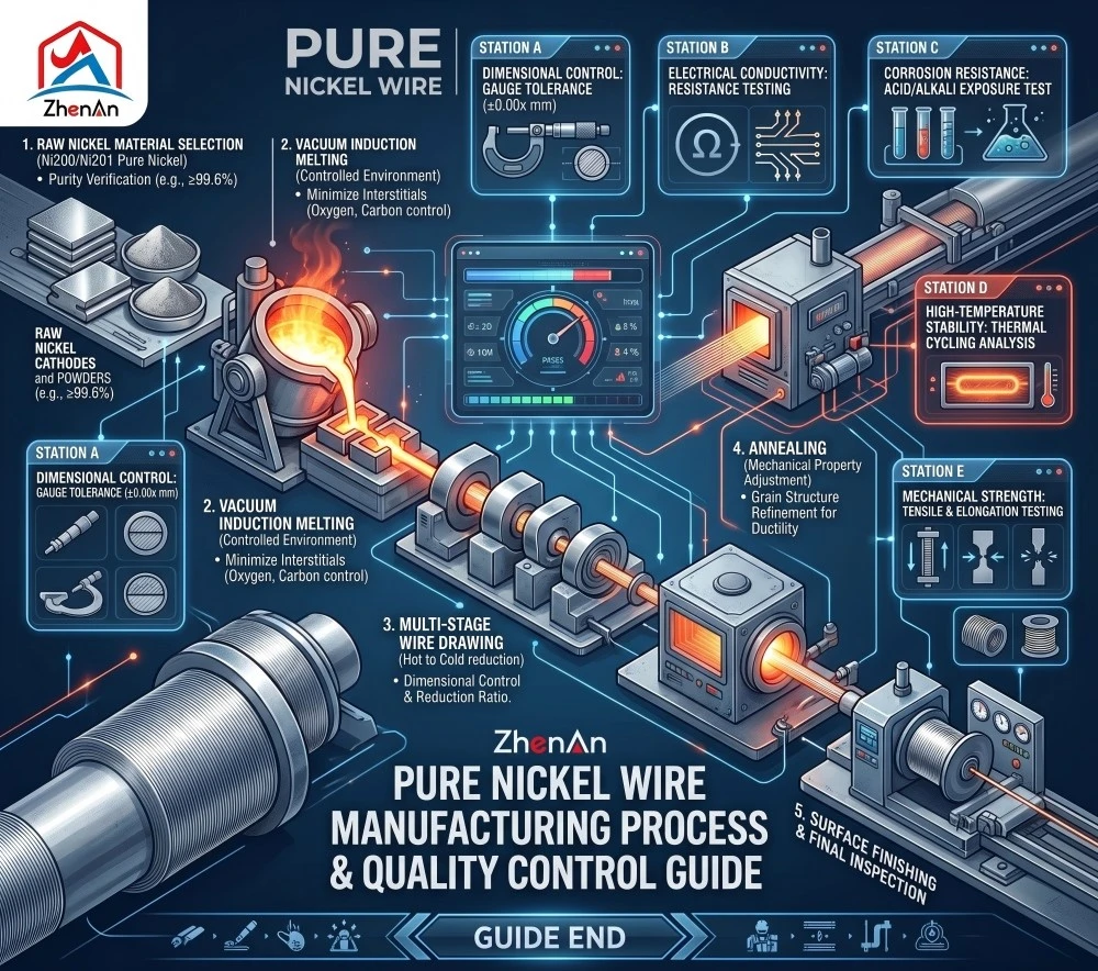 Pure Nickel Wire Manufacturing Process And Quality Control Guide Pure Nickel Wire Manufacturing Process And Quality Control Guide